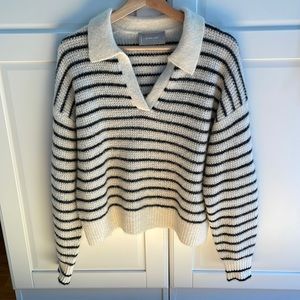 New-like alpaca striped Everlane jumper